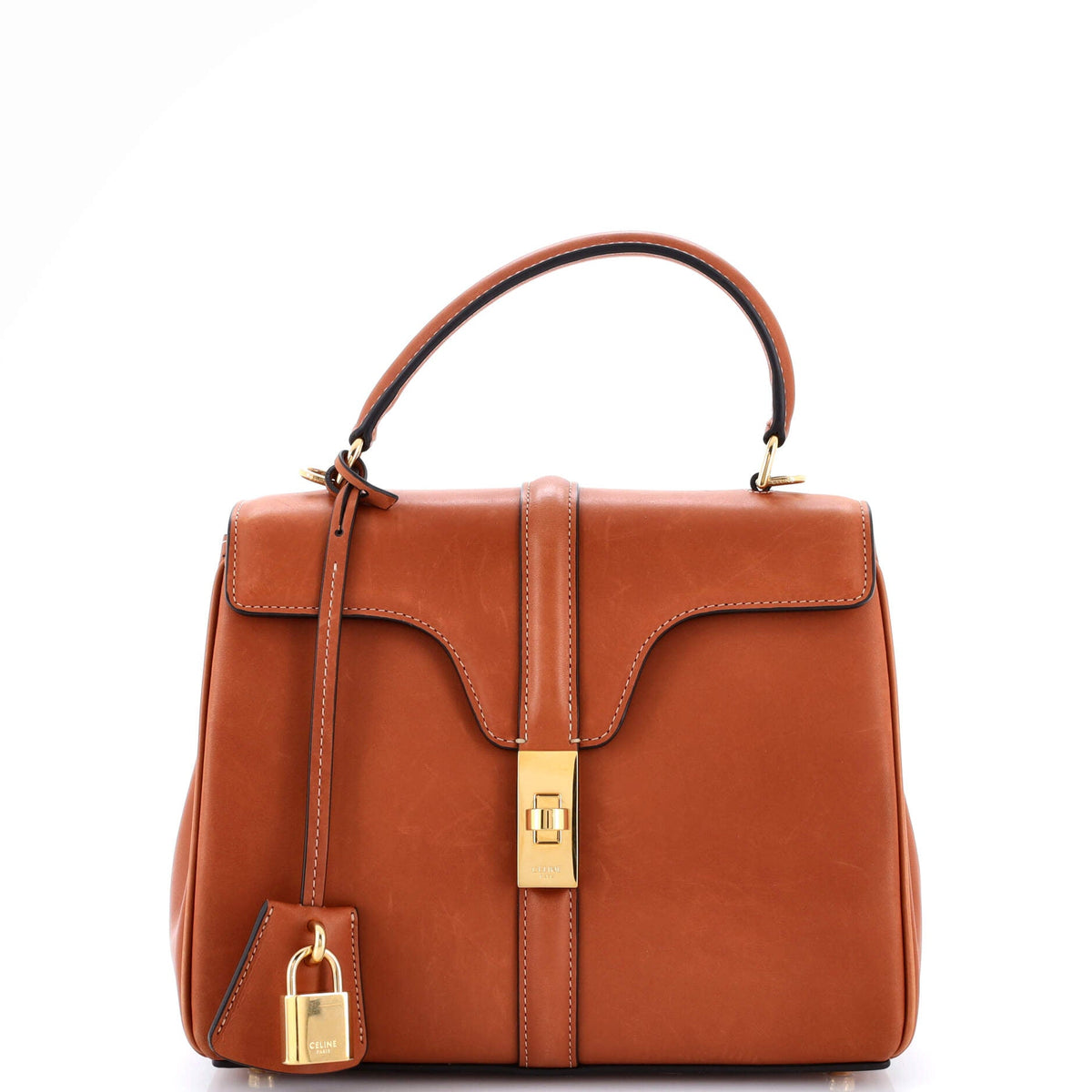 Celine CELINE 16 Top Handle Bag Smooth Calfskin Small