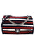 CHANEL Rope Flap Bag Quilted Striped Jersey Large