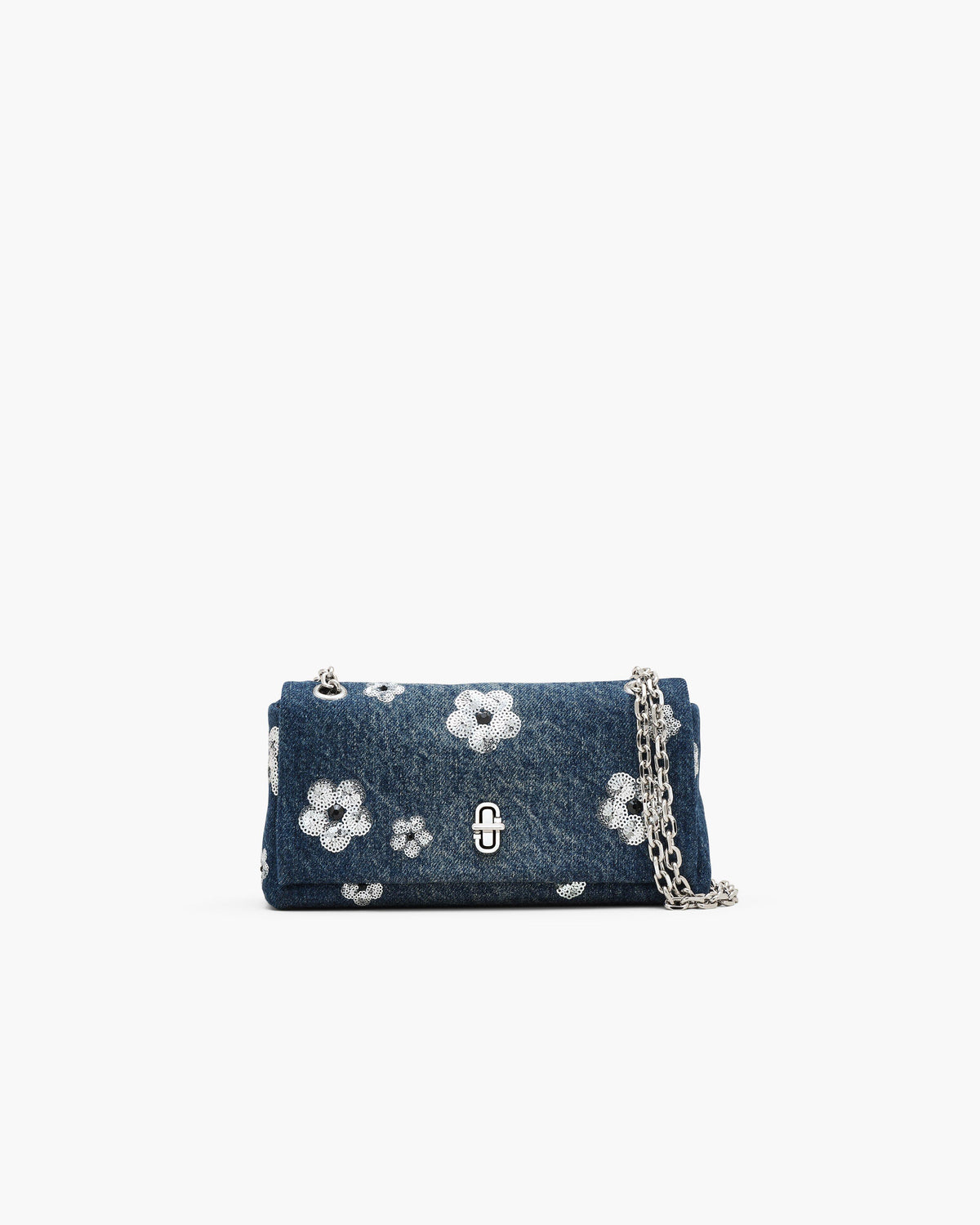 Marc Jacobs The Sequin Daisy Denim Dual Chain Mini Bag in Vintage Indigo