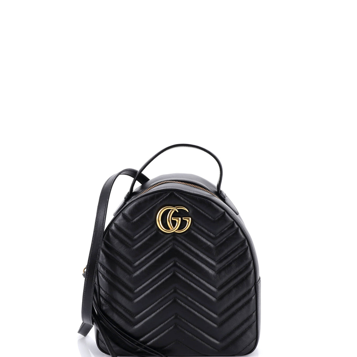 Gucci GUCCI GG Marmont Backpack Matelasse Leather Small