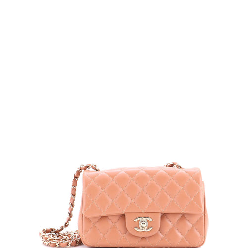 CHANEL Classic Single Flap Bag Quilted Lambskin Mini