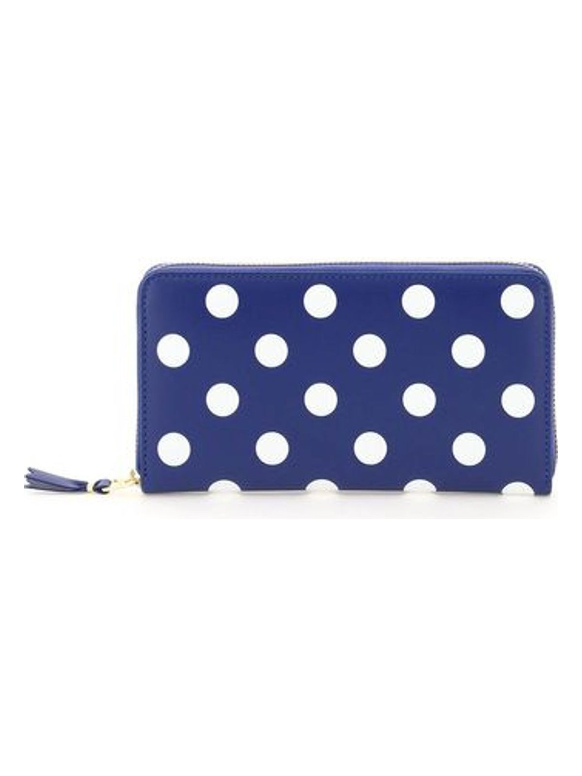 Comme Des Garçons Women's Polka Dot Leather Wallet in Blue | Size UNICA | SA0111PD