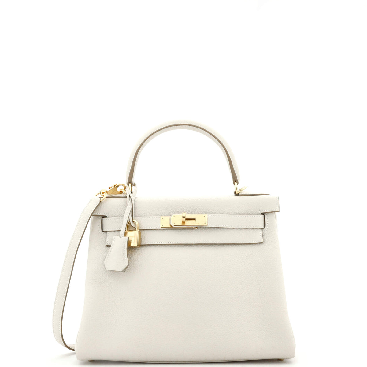 Herm?s Kelly Handbag Light Togo with Gold Hardware 28