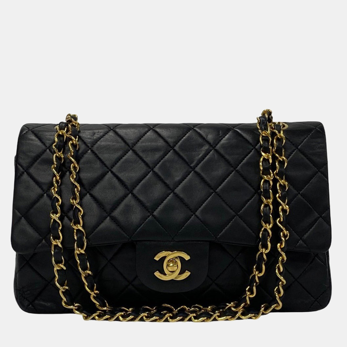Chanel Black Leather Medium Classic Double Flap Bag
