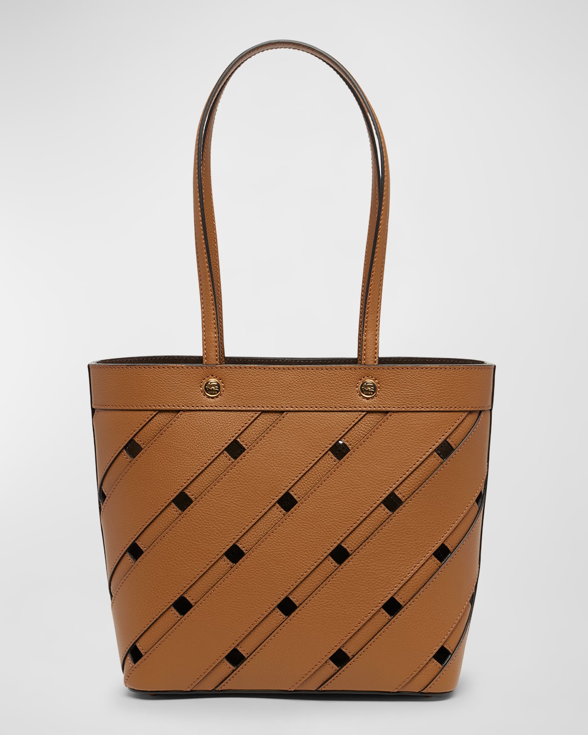 Etro Lasercut Leather Shopping Tote Bag