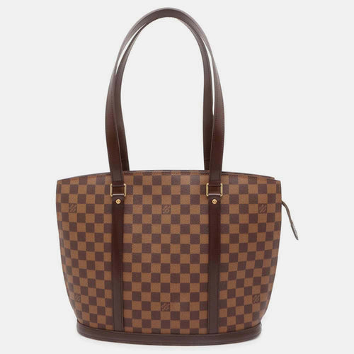 Red Damier Ebene Canvas Babylone Bag