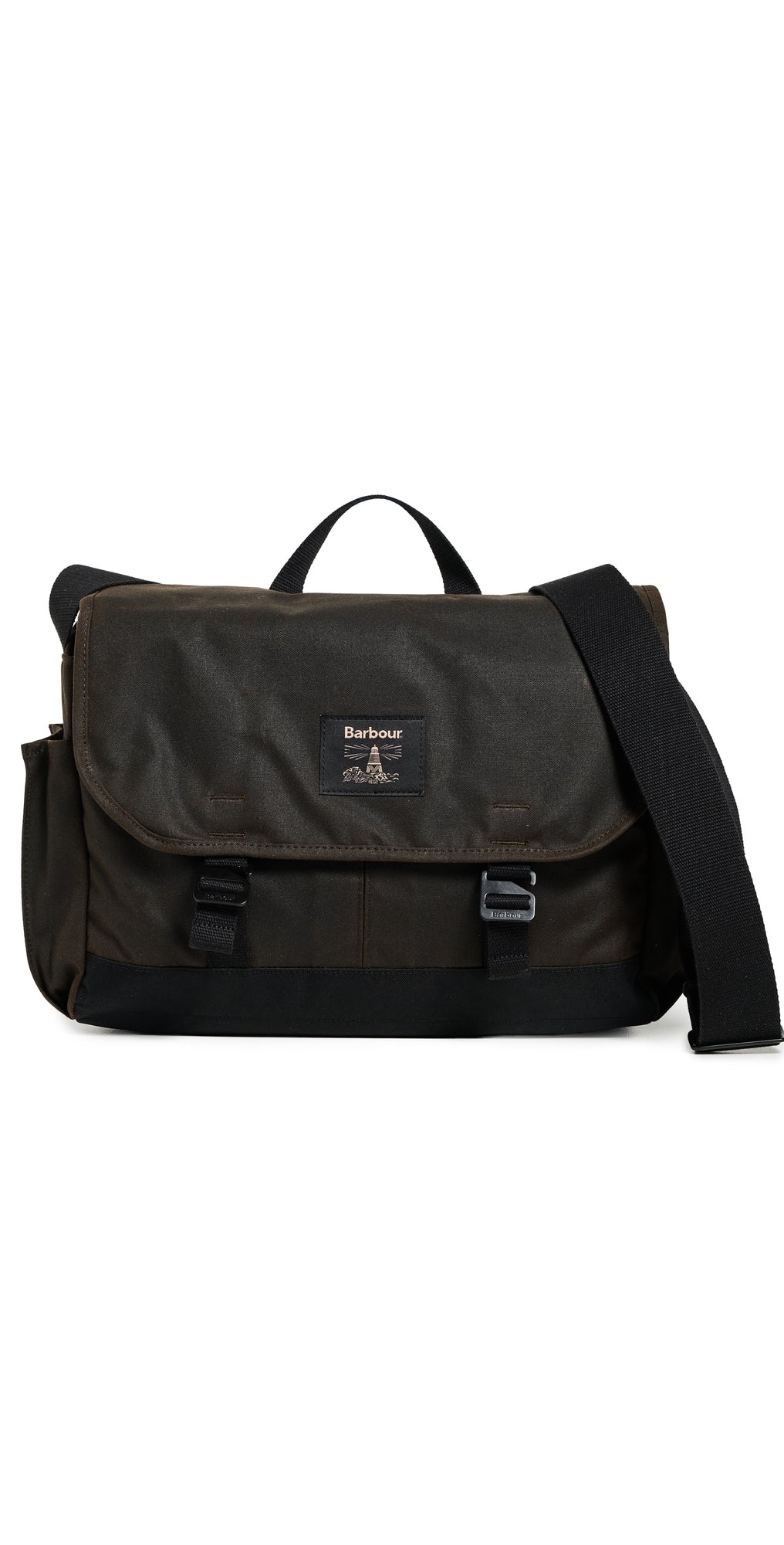 Barbour Field Wax Messenger Bag Olive One Size