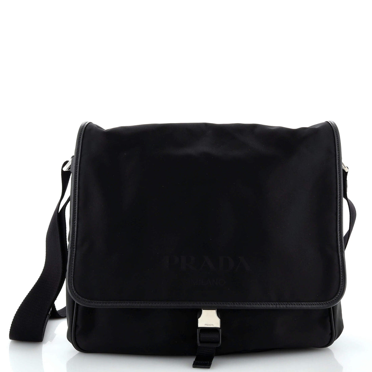 Prada PRADA Buckle Messenger Bag Tessuto Medium