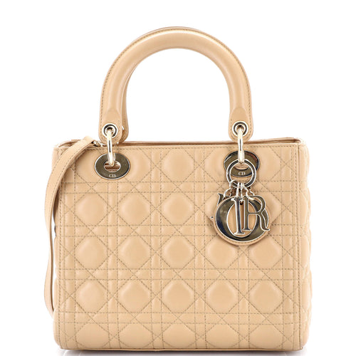 Lady Dior Bag Cannage Quilt Lambskin Medium