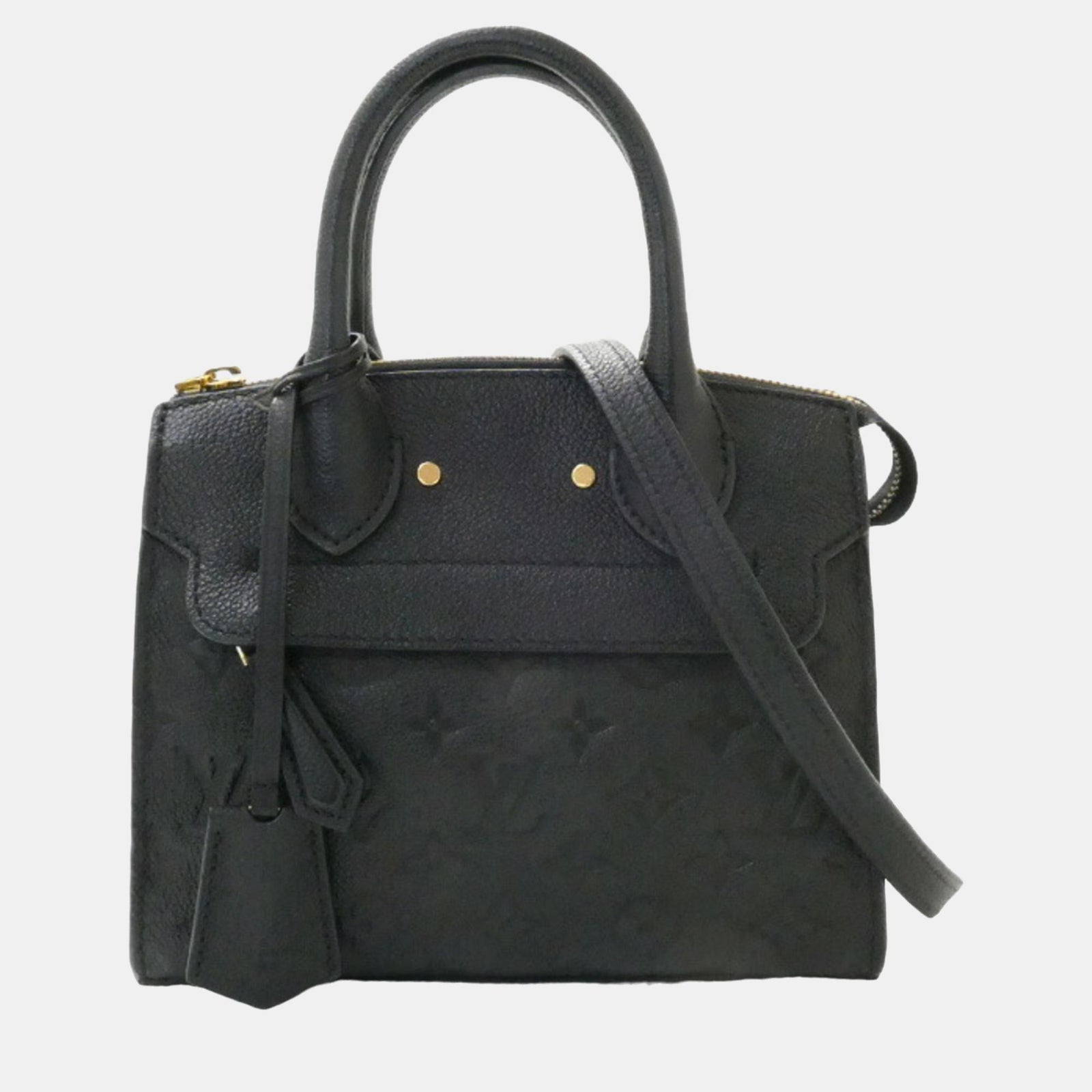 Louis Vuitton Sac cartable Pont Neuf de taille moyenne en cuir noir