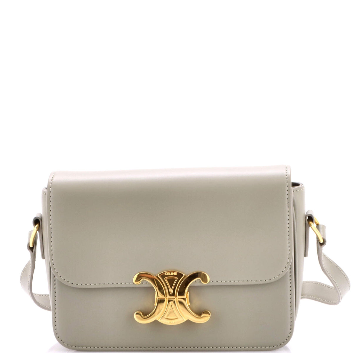 Celine CELINE Triomphe Shoulder Bag Smooth Calfskin Teen
