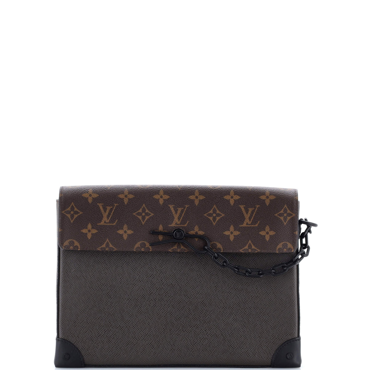 Louis Vuitton Pochette Voyage Steamer Leather and Monogram Canvas