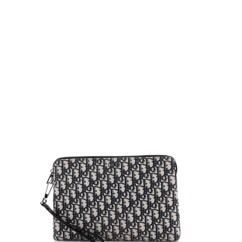 Wristlet Clutch Oblique Canvas