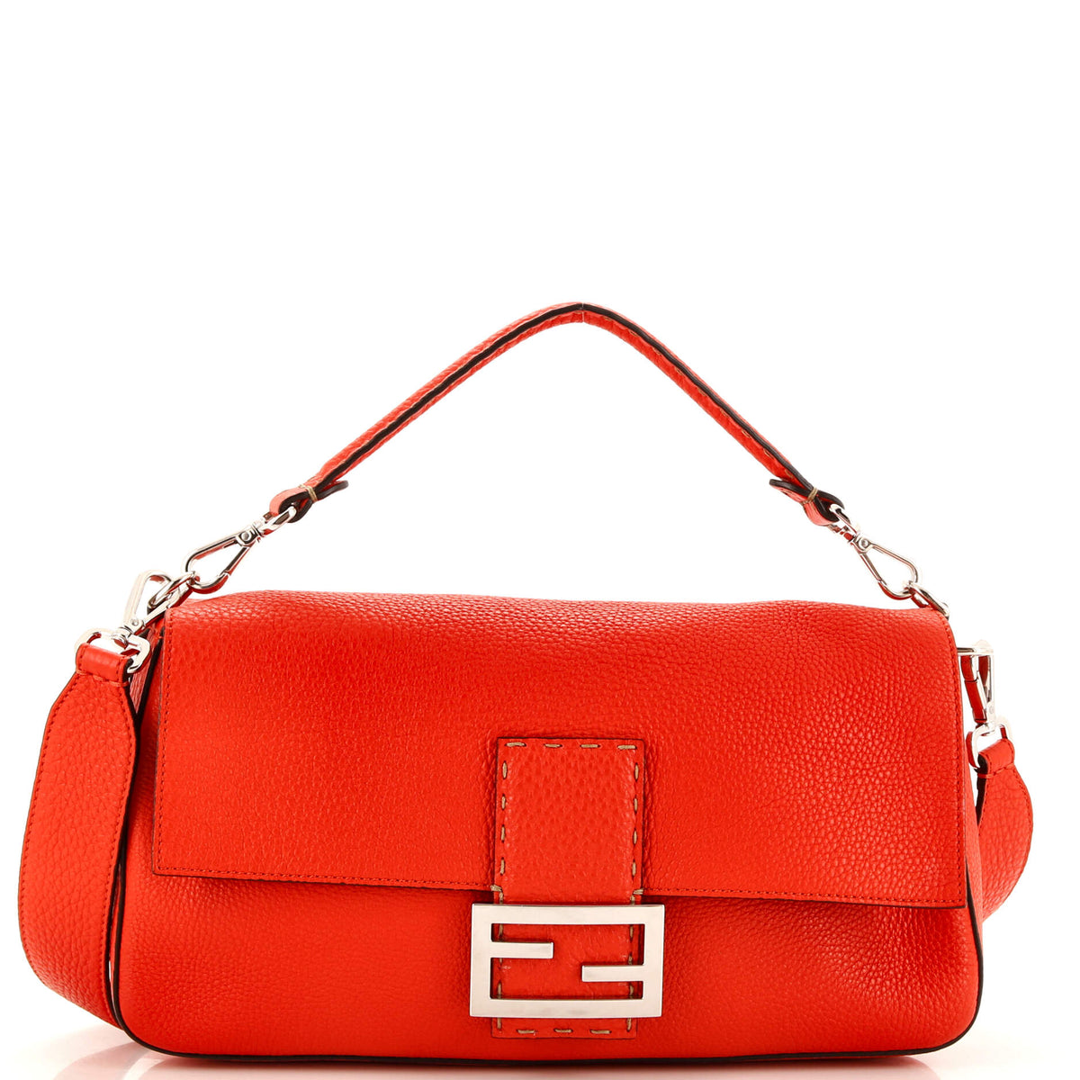 Fendi FENDI Selleria Baguette NM Bag Leather Large