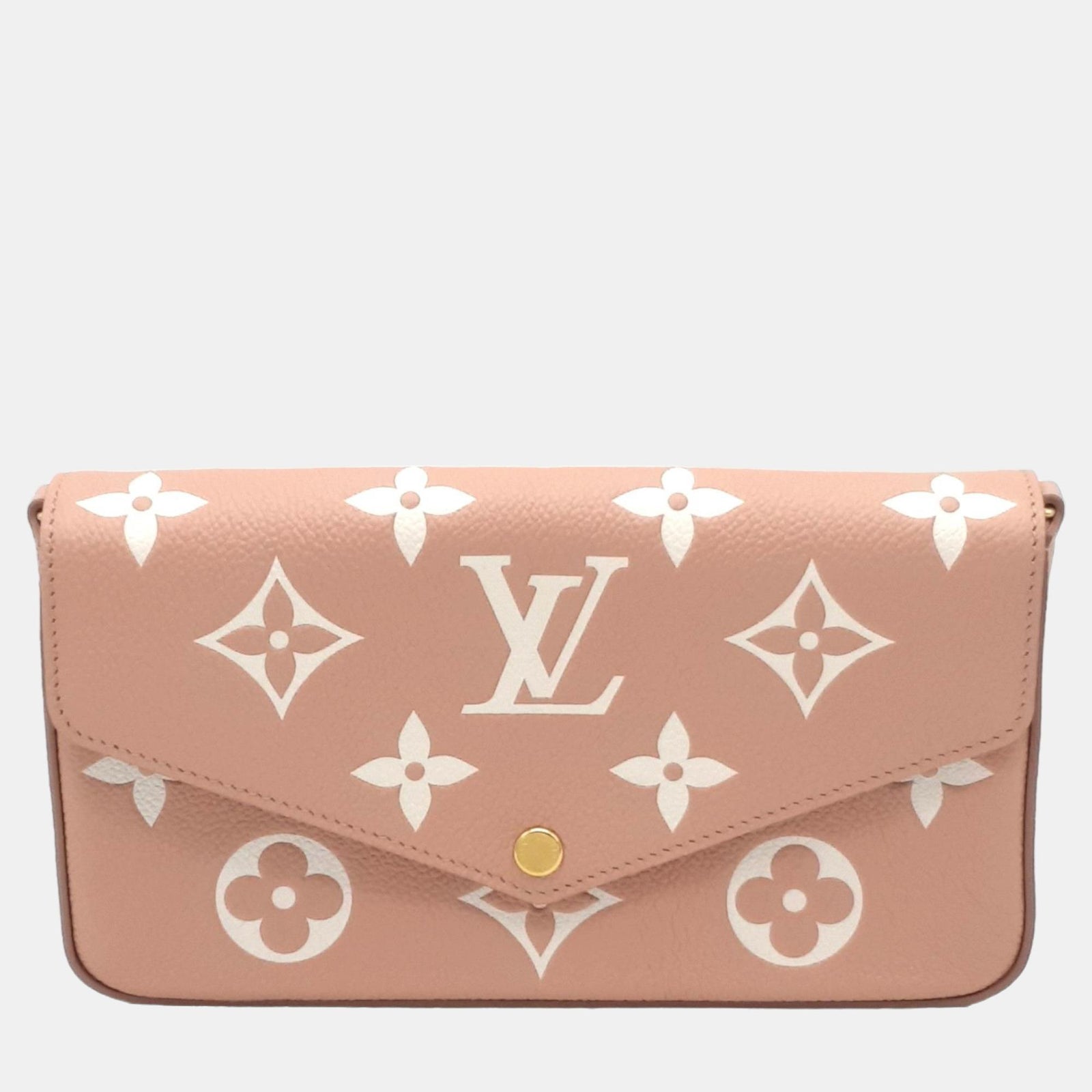 Louis Vuitton Sac à bandoulière Pochette Felicie en cuir Empriente Monogram Rose Trianon/Crème