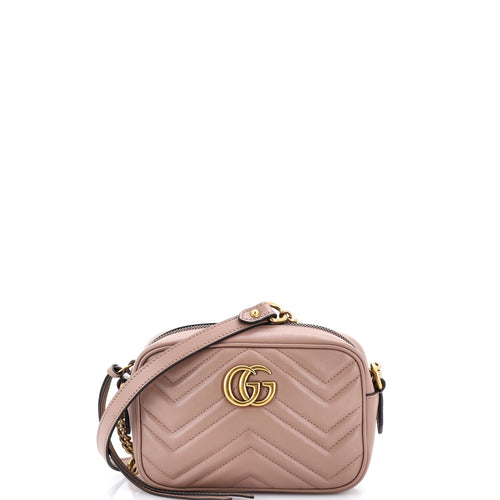 GUCCI GG Marmont Shoulder Bag Matelasse Leather Mini