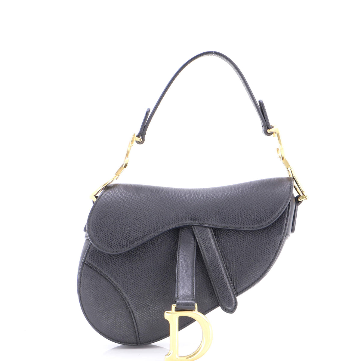 Christian Dior Saddle Handbag Leather Mini