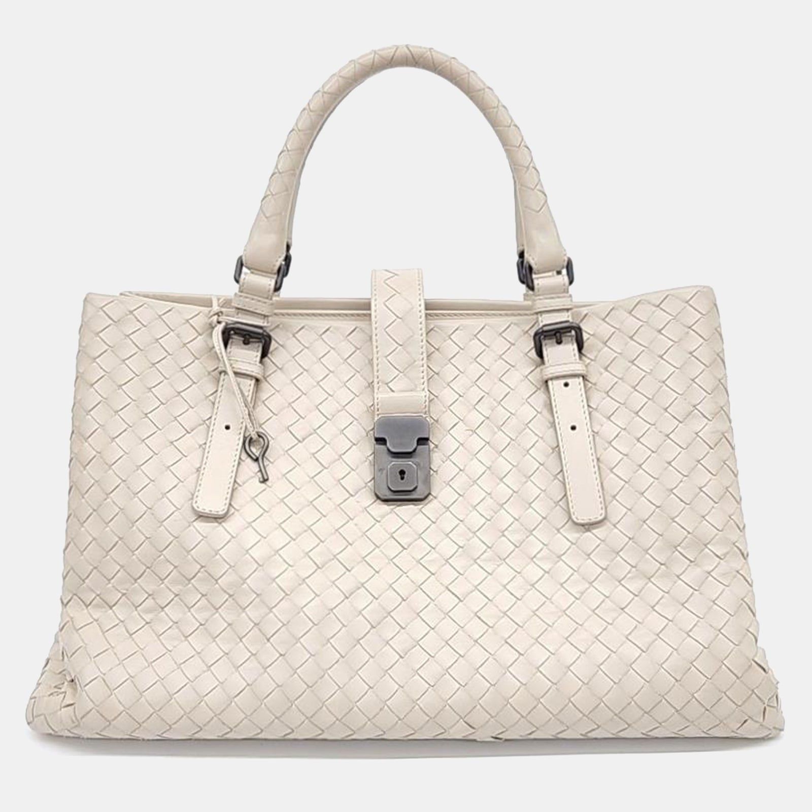 Bottega Veneta Beige Roma Handbag