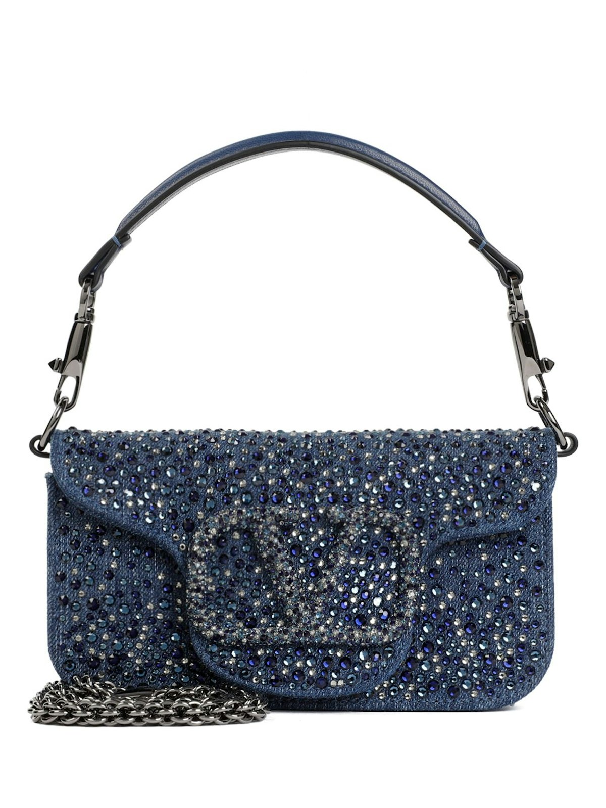 Valentino Garavani Women's LocÃ² Small Shoulder Bag in Blue | Size UNICA | 4W2B0K53SDJ