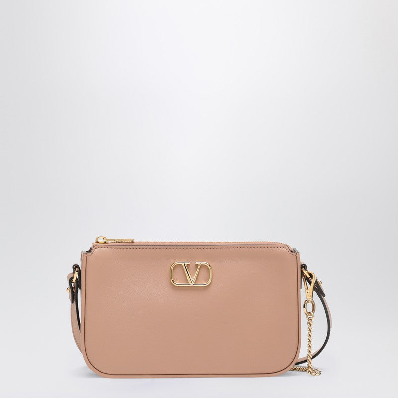 Valentino Cinnamon Rose Leather VLogo Signature Mini Bag