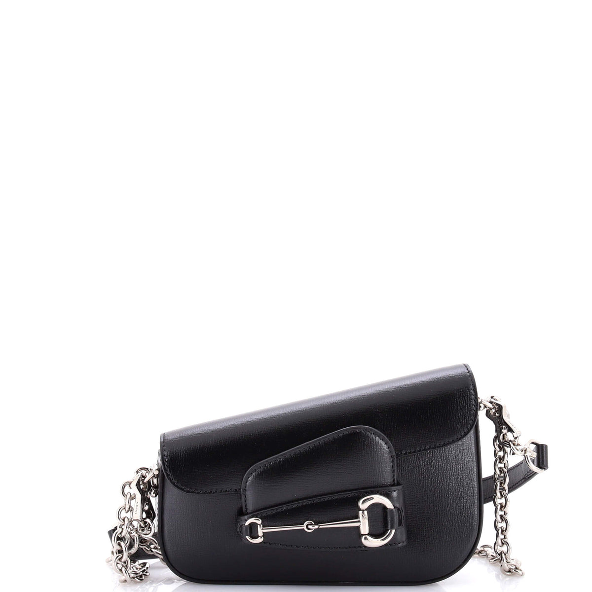Gucci GUCCI Horsebit 1955 Asymmetric Shoulder Bag Leather Mini