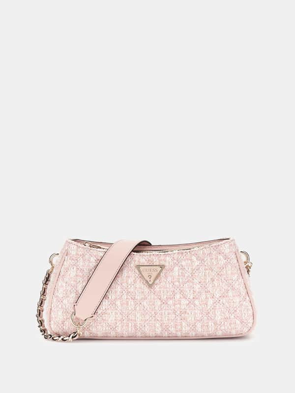 Guess Giully Sequin-Detail Tweed Crossbody