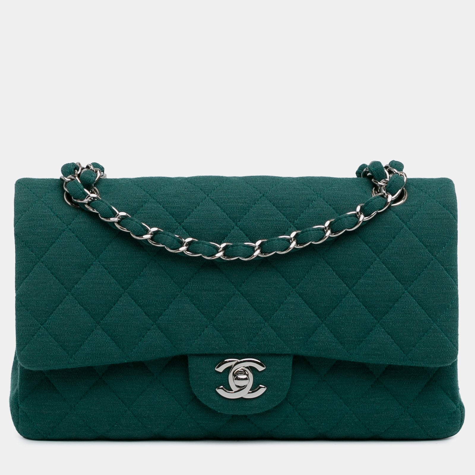 Chanel Mittlerer klassischer Jersey mit Doppelklappe