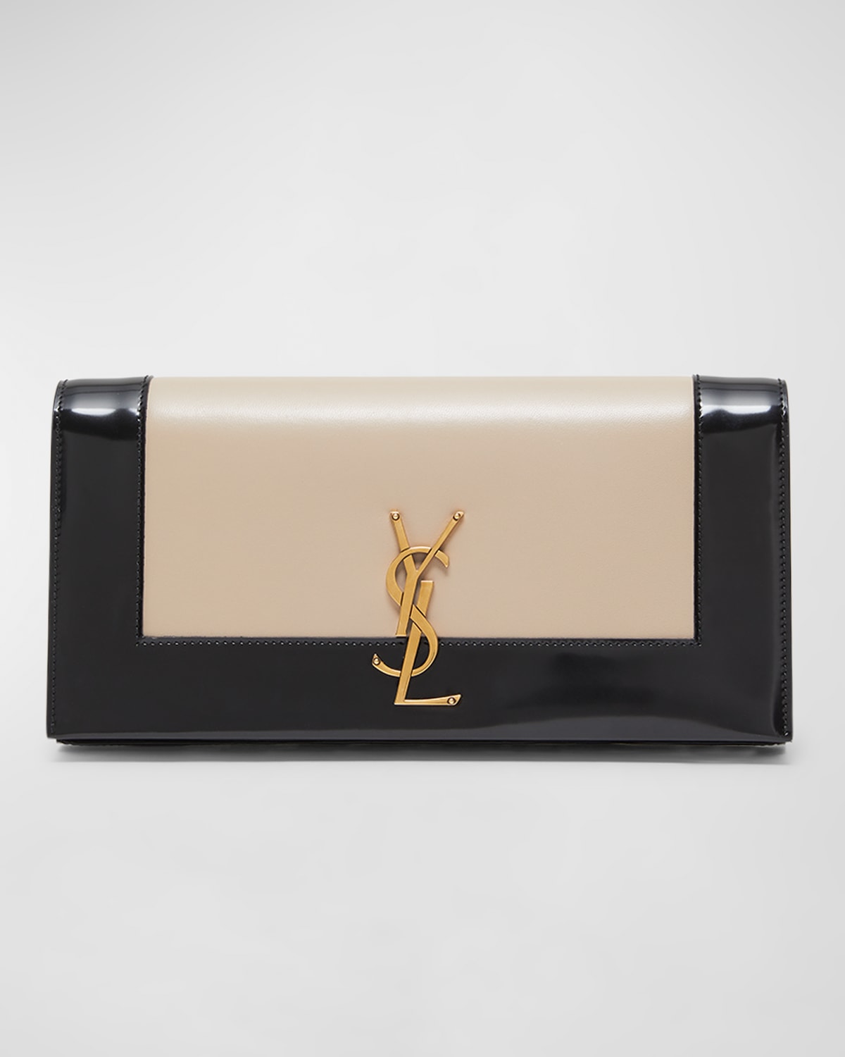 Saint Laurent Kate YSL Clutch Bag in Spazzolato Leather