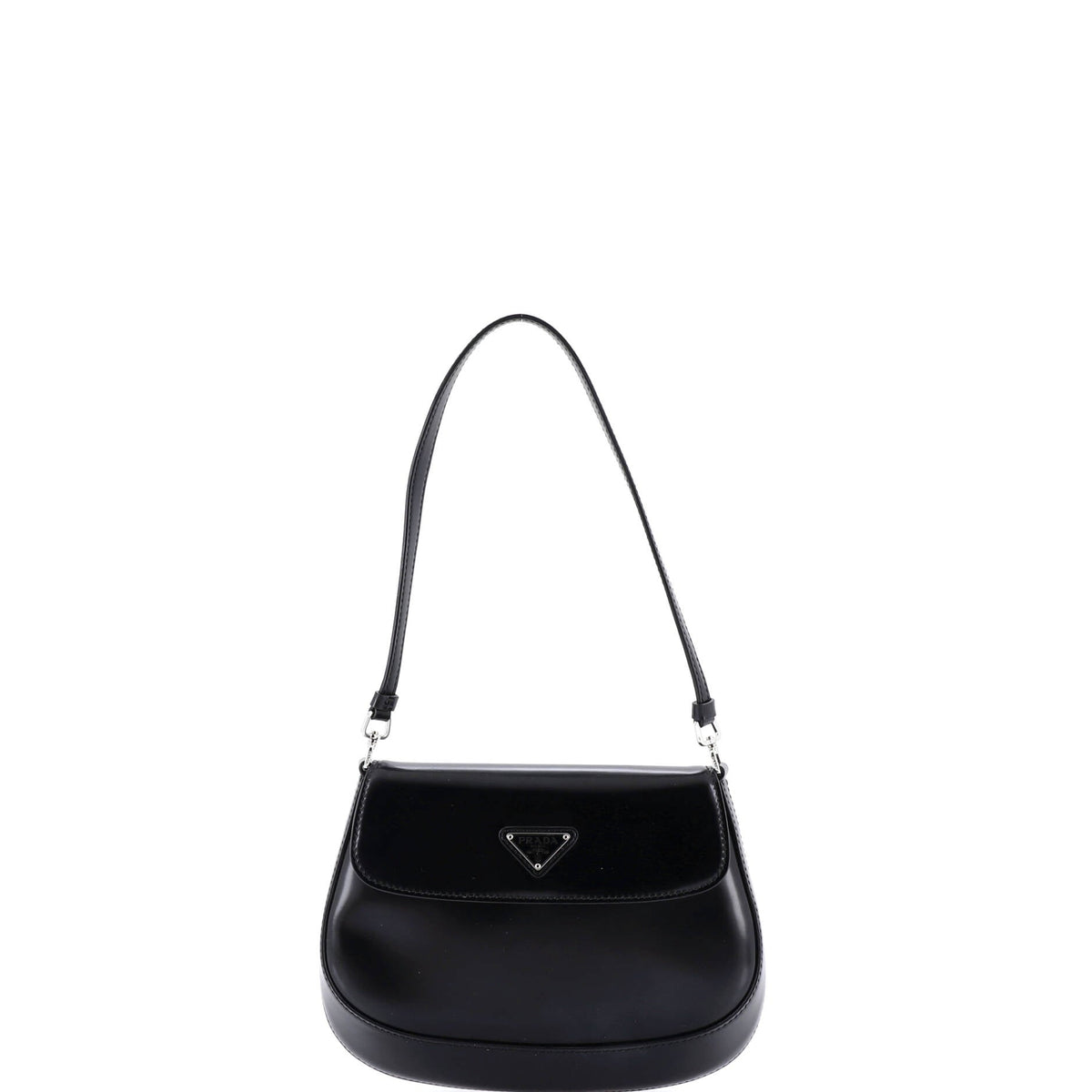 Prada PRADA Cleo Flap Shoulder Bag Spazzolato Leather Small