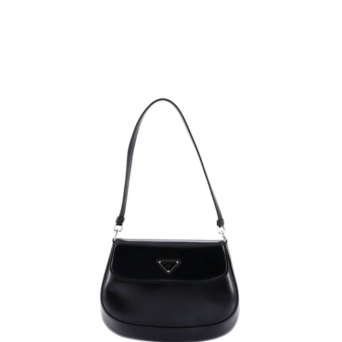 PRADA Cleo Flap Shoulder Bag Spazzolato Leather Small