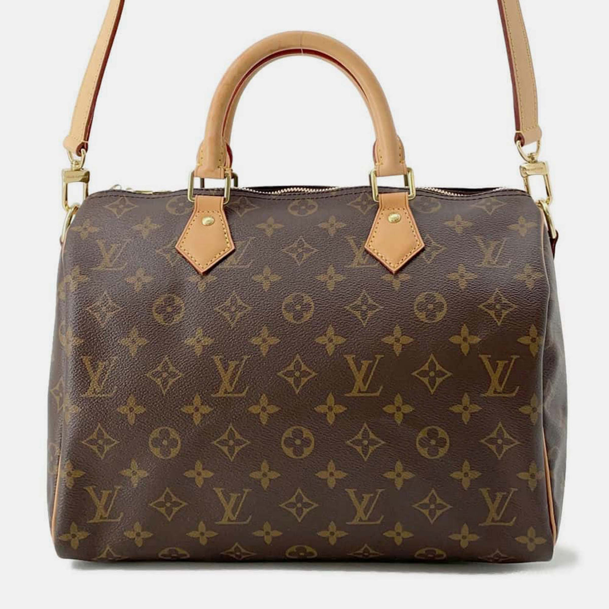 Louis Vuitton Brown Monogram  Speedy Bandouliere Bag 30
