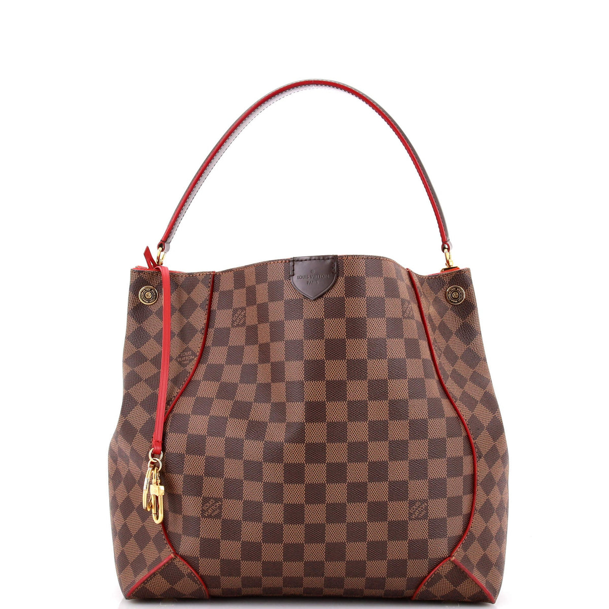 Louis Vuitton Caissa Hobo Damier with Leather