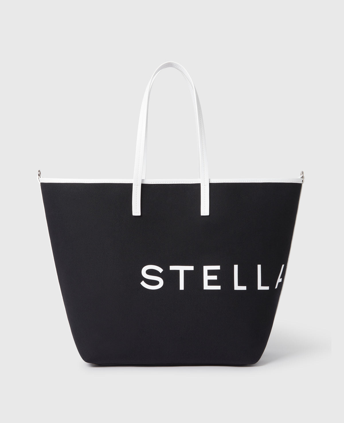 Stella McCartney SMC Bananatex Large Tote Bag, Woman, Black and white