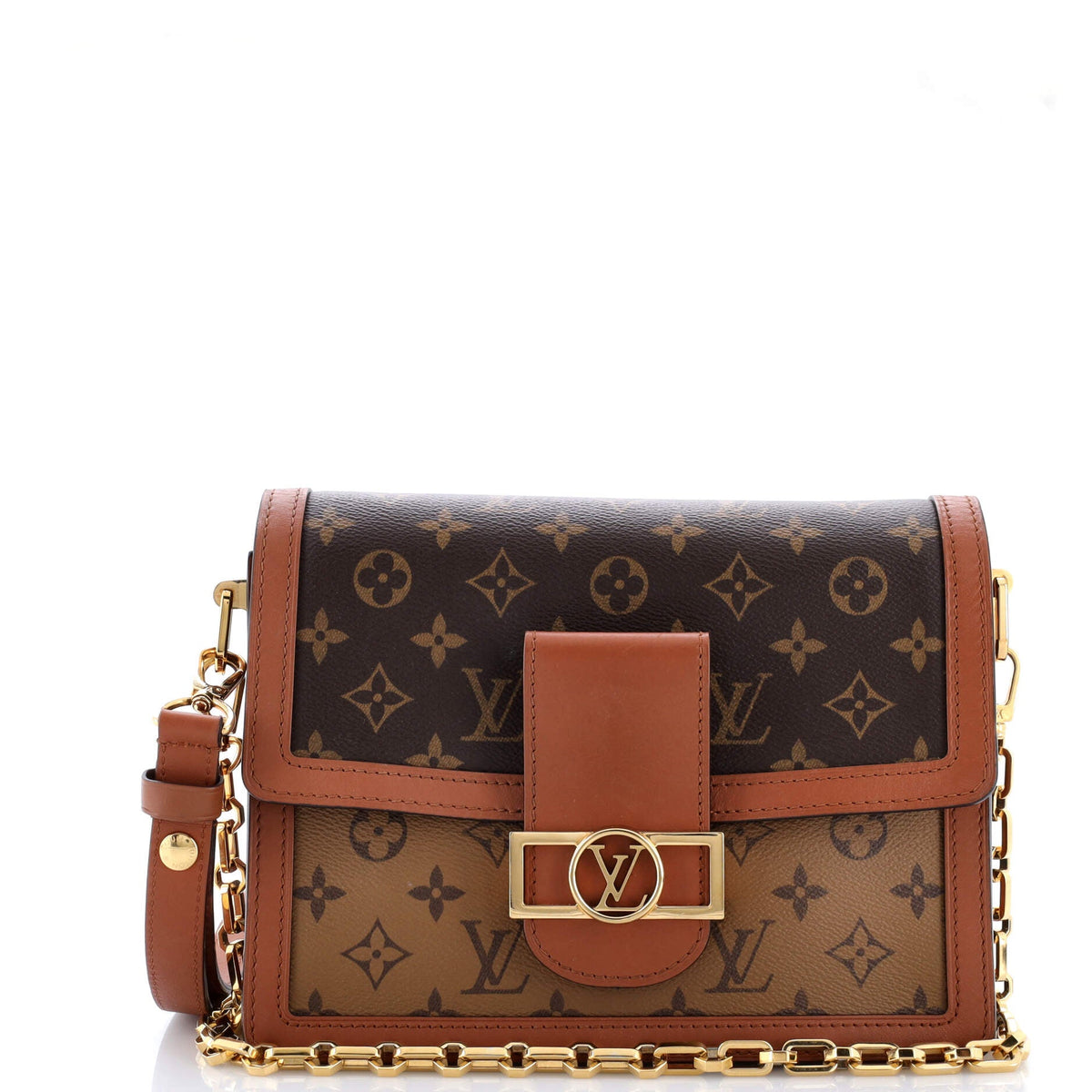 Louis Vuitton Dauphine Shoulder Bag Reverse Monogram Canvas MM
