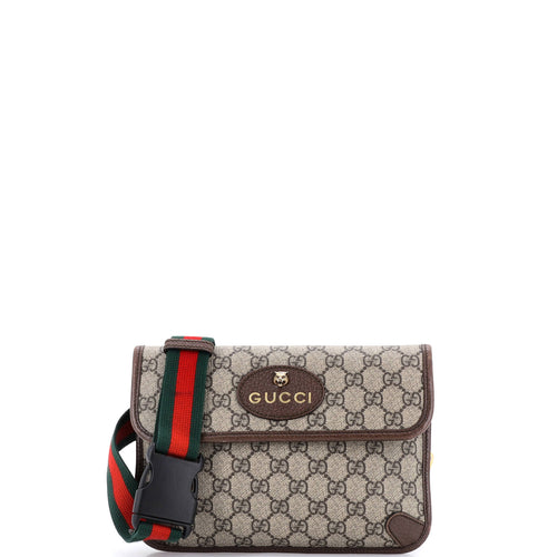 GUCCI Neo Vintage Flap Belt Bag GG Coated Canvas