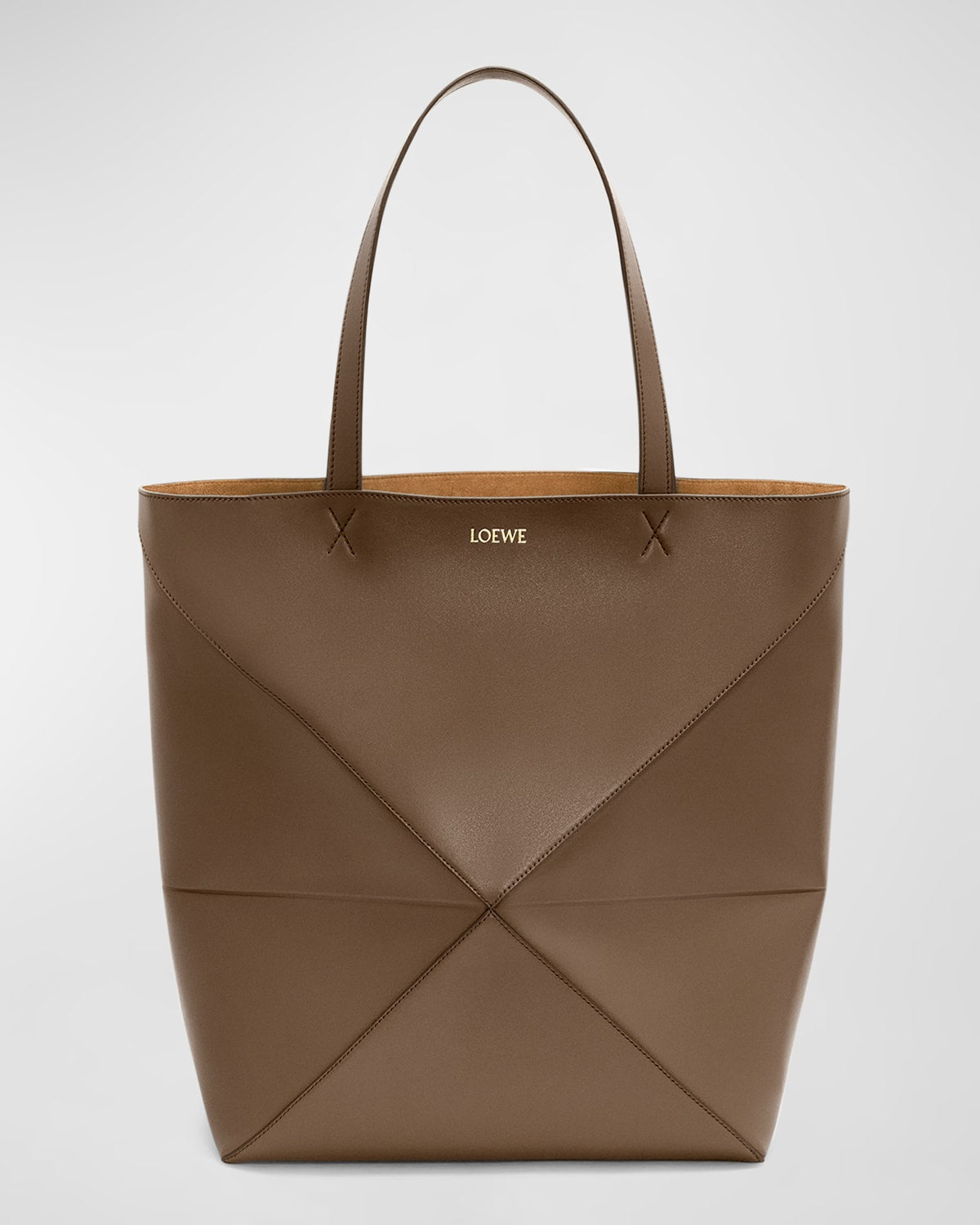 Loewe Puzzle Fold Large Tote Bag in Shiny Leather