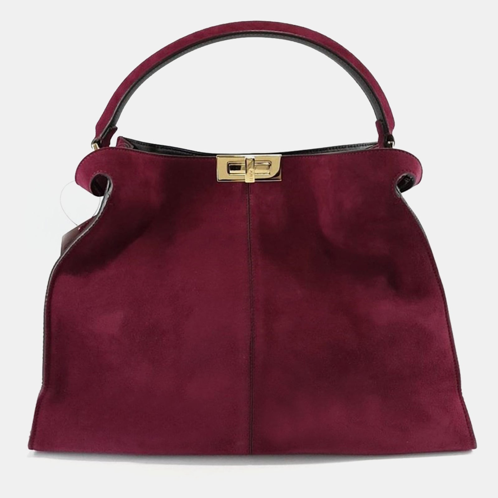 Fendi Purple Suede Peekaboo X Lite Tote Bag