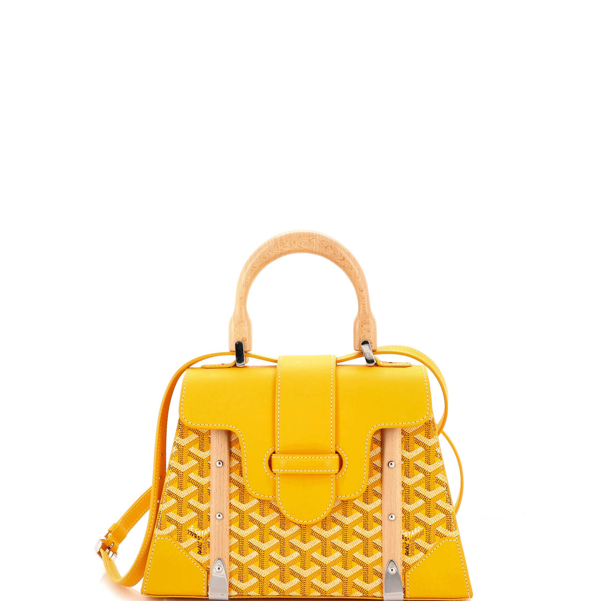 Goyard GOYARD Saigon Top Handle Bag Coated Canvas with Leather PM