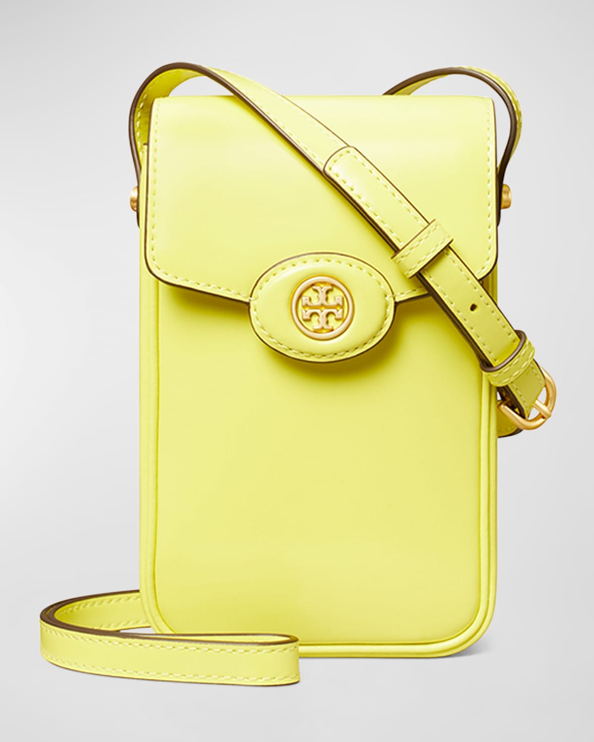 Tory Burch Robinson Leather Phone Crossbody Bag