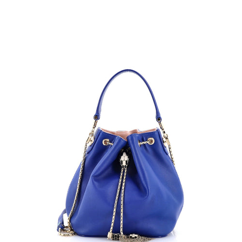 BVLGARI Serpenti Forever Bucket Bag Leather