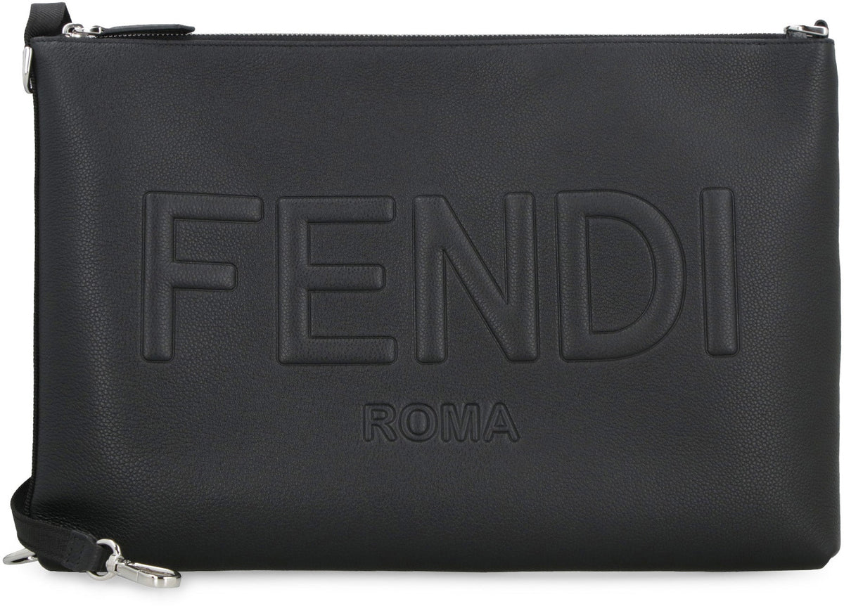 Fendi Men's Pc Pouch in Black | 7N0136AMAC Color F0GXN