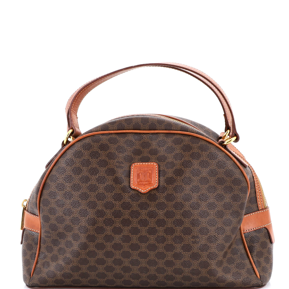 Celine CELINE Vintagem Dome Handle Bag Macadam Coated Canvas
