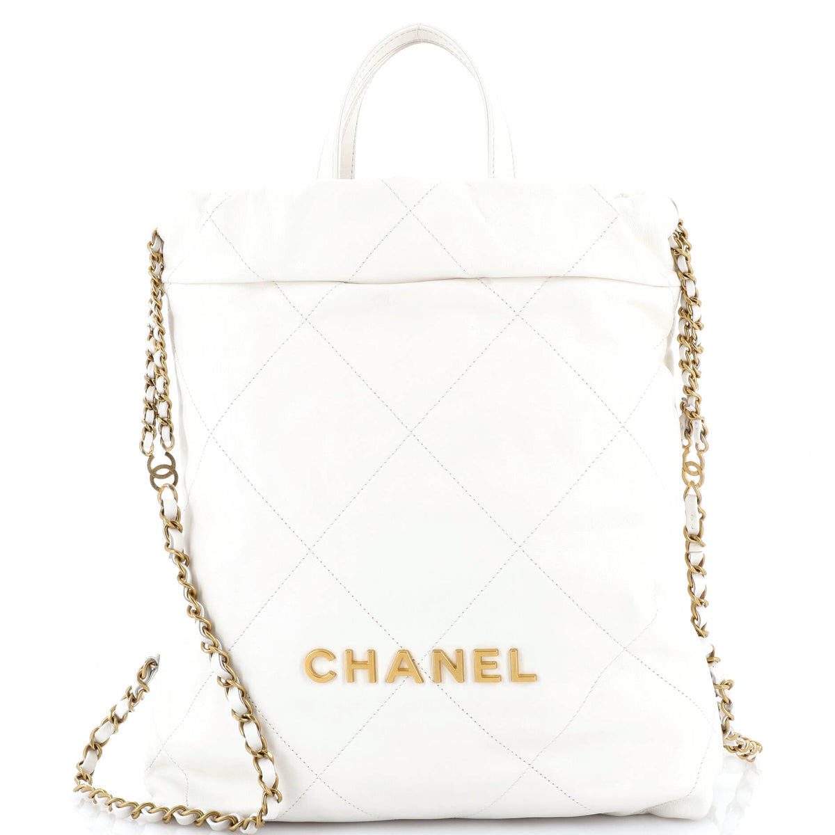 Chanel CHANEL 22 Chain Backpack Quilted Calfskin Medium