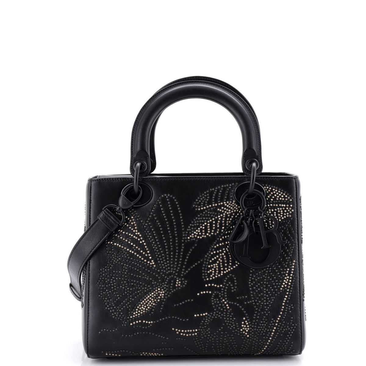 Christian Dior Butterfly Lady Dior Bag Embroidered and Beaded Leather Medium