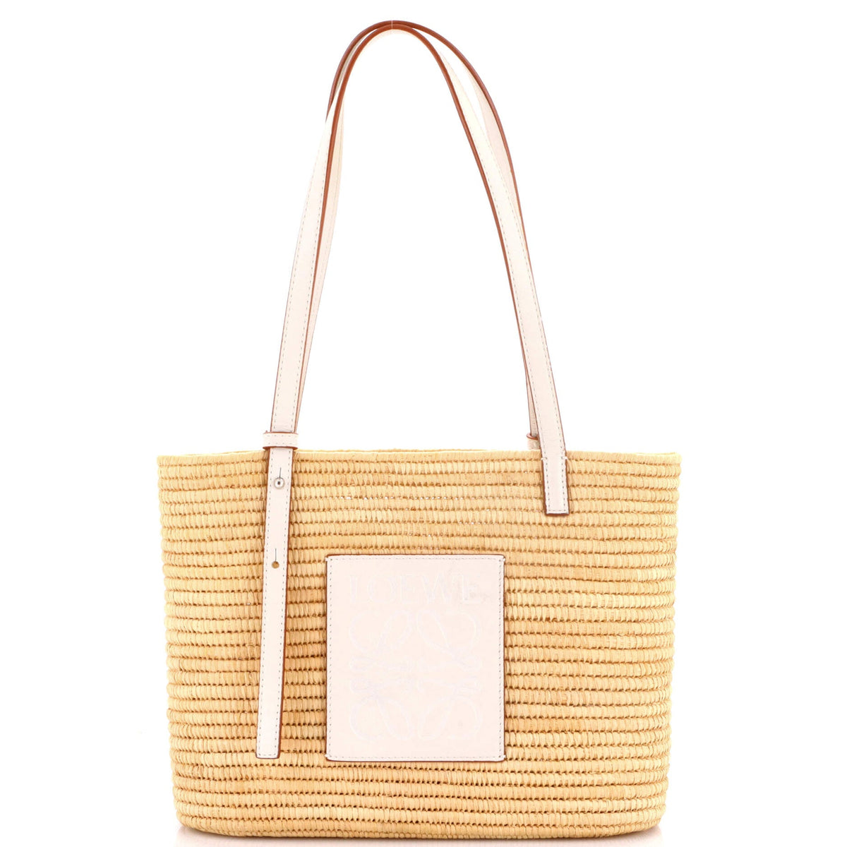 Loewe LOEWE Square Basket Tote Woven Raffia Small