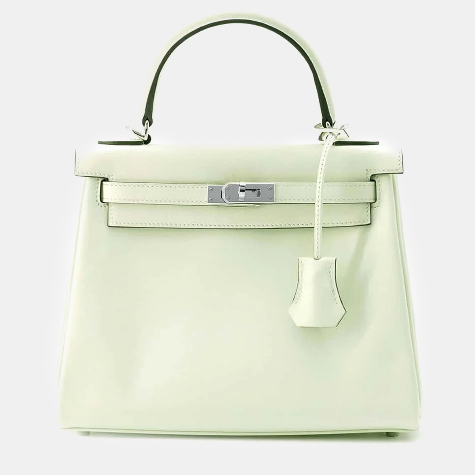 Herm?s Vert Fizz Swift Leder Kelly Retourne 25 Top Handle Tasche