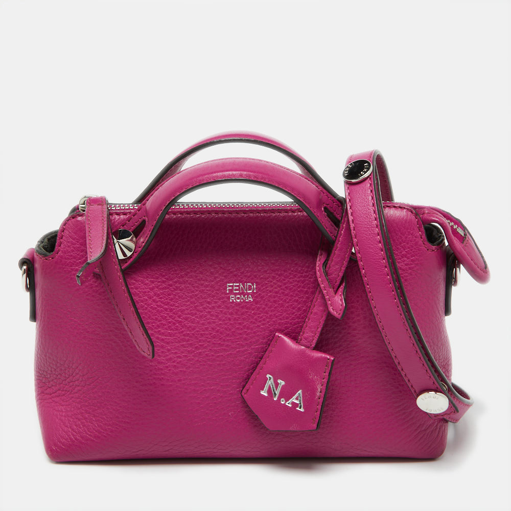 Fendi Pink Leather Mini By The Way Crossbody Bag