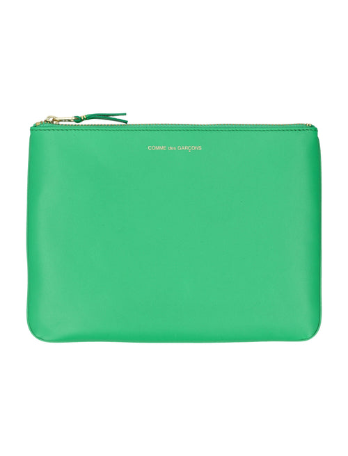 Men's Classic Leather Pouch in Green | 23ASA5100CO Color 2