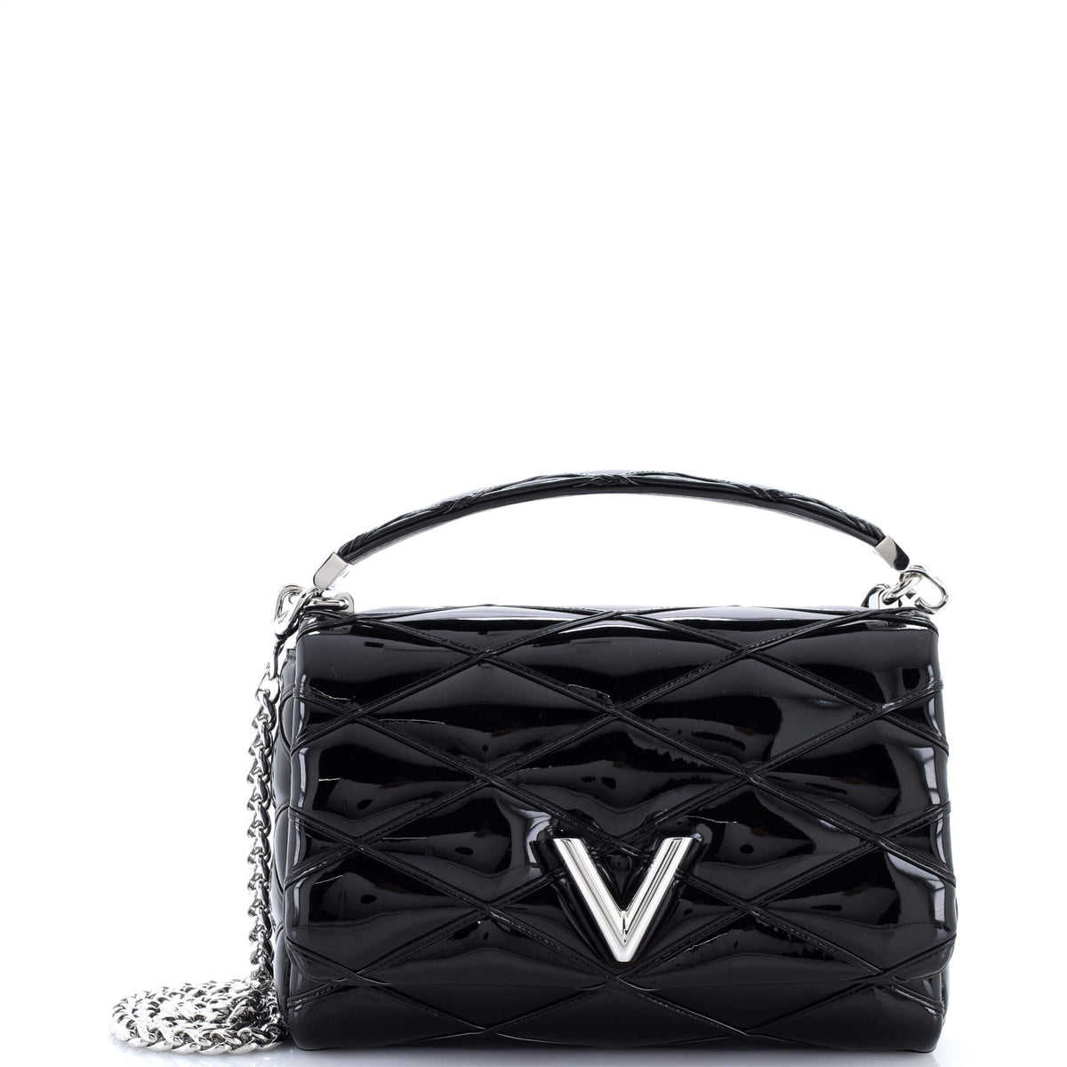 Louis Vuitton GO-14 Top Handle NM Handbag Malletage Patent MM