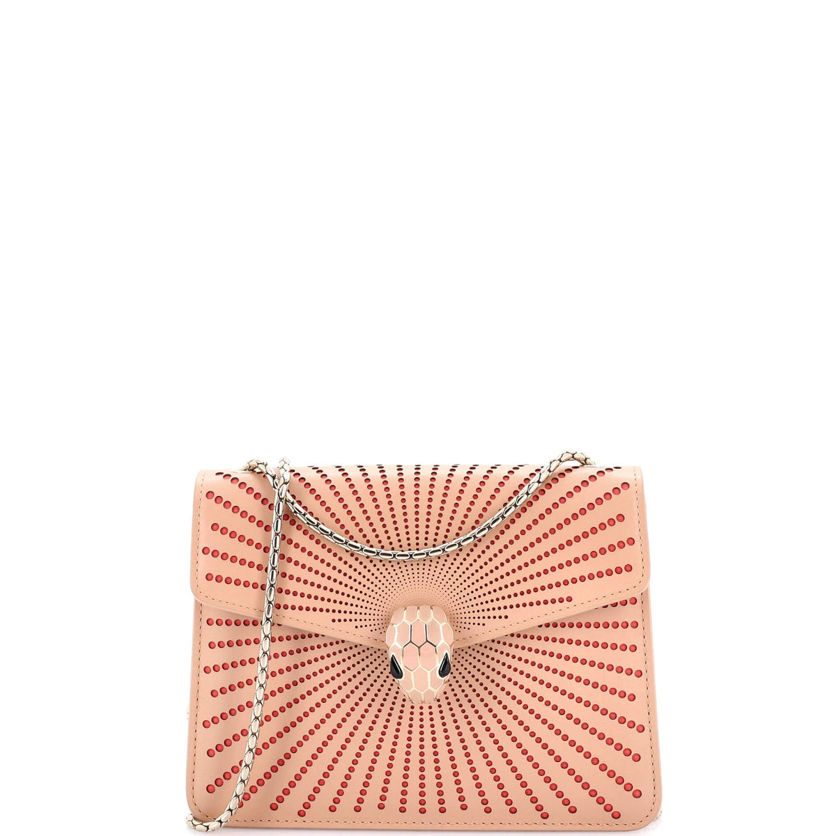 Bvlgari BVLGARI Serpenti Forever Square Shoulder Bag Laser Cut Leather Small
